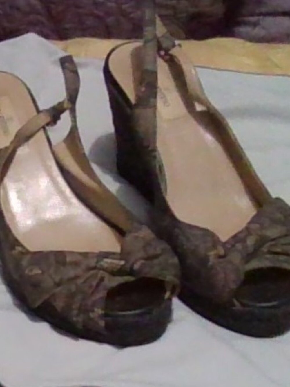 Authentic Valentino Black Lace Espadrilles w ankle straps